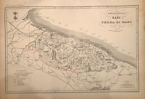 Vallardi Francesco Provincia di Bari già  Terra di Bari 1880 ca. Milano 